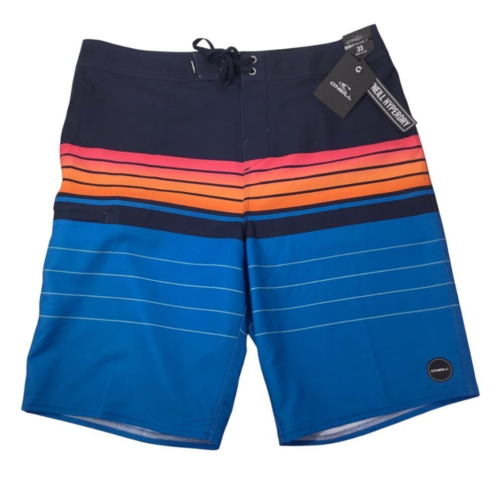 O'Neill Hyperfreak Heist NWT Hyperdry Boardshorts Board Shorts Size 33 Navy